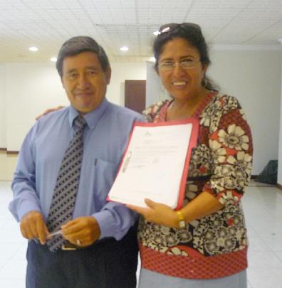 49 ecuador.jpg - Ecuador: Congratulations went to Ecuador for being the first country in Latin America to legally establish the Global Mother Divine Organization. On Victory Day, September 29, 2009, at an auspicious time, the Sub-Secretary in charge of Legal Affairs for the Ministry of Social and Economic Inclusion signed the final papers creating the organization.